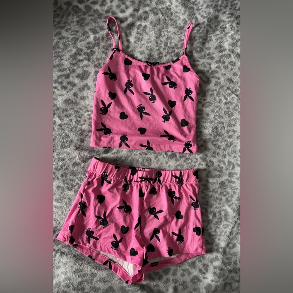 Pink Playboy Sleepwear Set